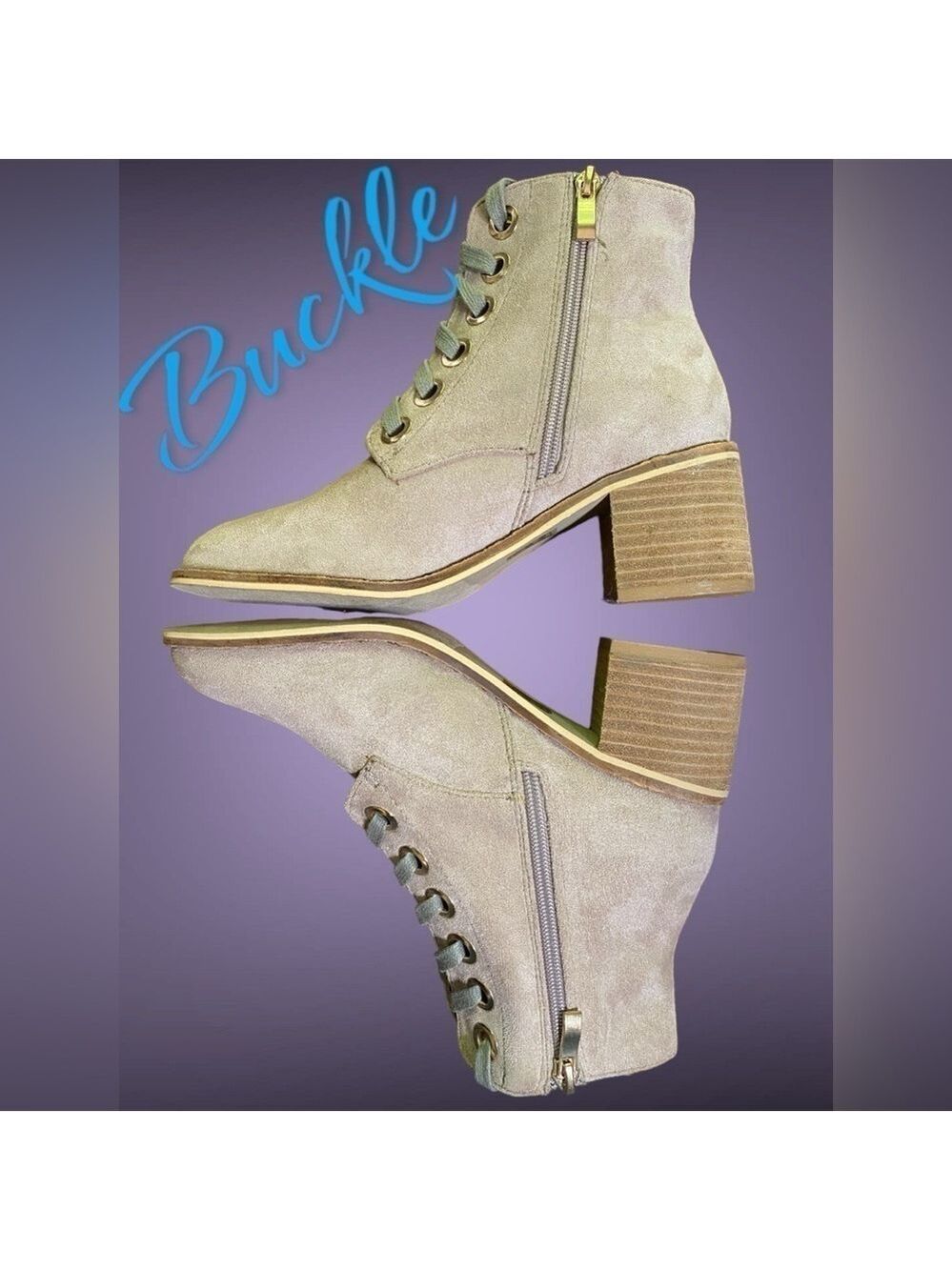Beast boot from Buckle. Taupe color w/coppery gold detail 2.5” heel. size 6 NWOB